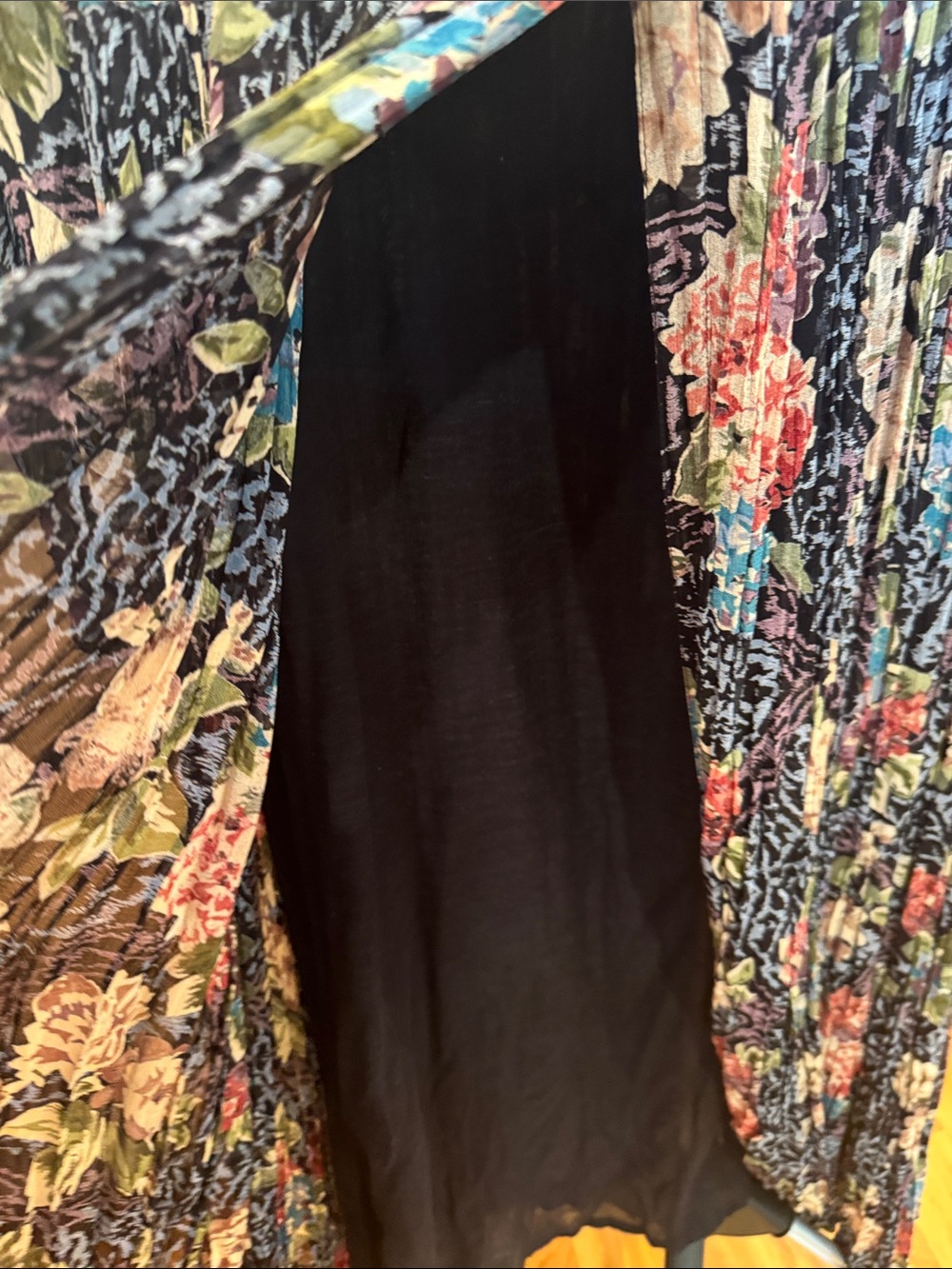 Nostalgia Navy Floral Long-Sleeve Jumpsuit - Picture 7 of 13